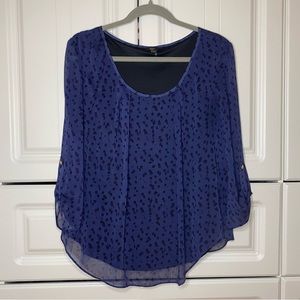 Women’s Blue Flowy Blouse